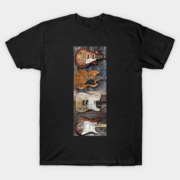 Famous guitarists signatures 3 T-Shirt by IconsPopArt